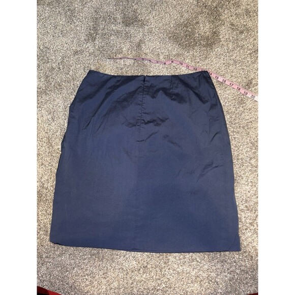Brunello Cucinelli Gunex Blue Pleated Aline Lightweight Skirt 8 - Picture 6 of 6